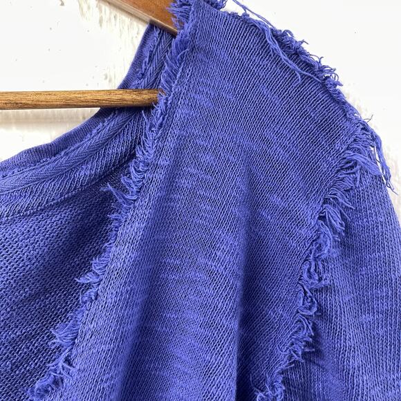 We The Free People Golden Road Oversized Cardigan Medium Periwinkle - Picture 6 of 10